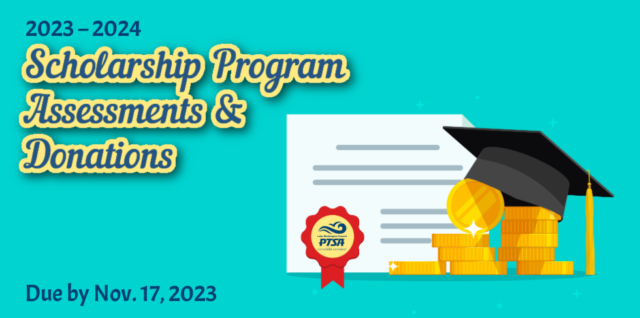 2023-2024 LWPTSA Council Scholarship Program Assessments & Donations — Due Nov. 17, 2023